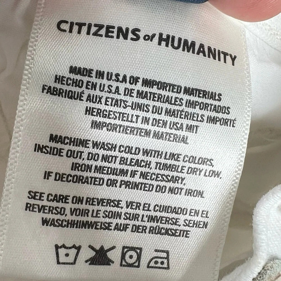 CITIZENS OF HUMANITY White Emerson Distressed White Denim Jeans Plus Size 32 - Picture 9 of 9